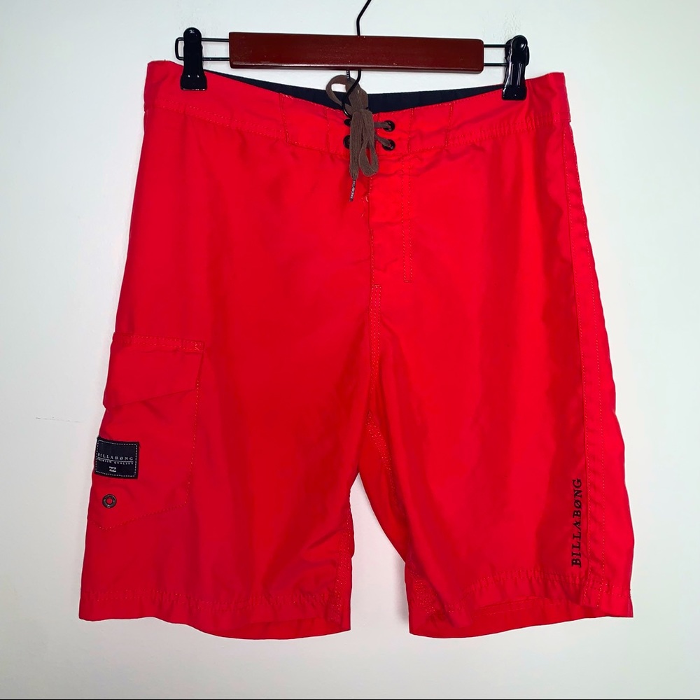 *4 for 25* Billabong Red Board Shorts Swim Trunks Men's Size 31